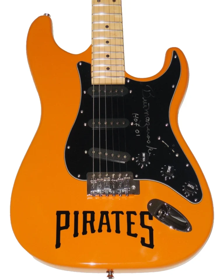 BILL MAZEROSKI AUTOGRAPHED ELECTRIC GUITAR (PITTSBURGH PIRATES) - W/ COA!