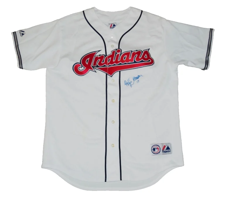 ROBERTO ALOMAR AUTOGRAPHED JERSEY (CLEVELAND INDIANS) - HALL OF FAMER!