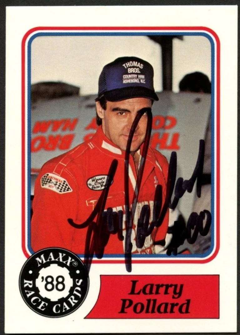Larry Pollard #16 signed autograph auto 1988 Maxx NASCAR Racing Trading Card
