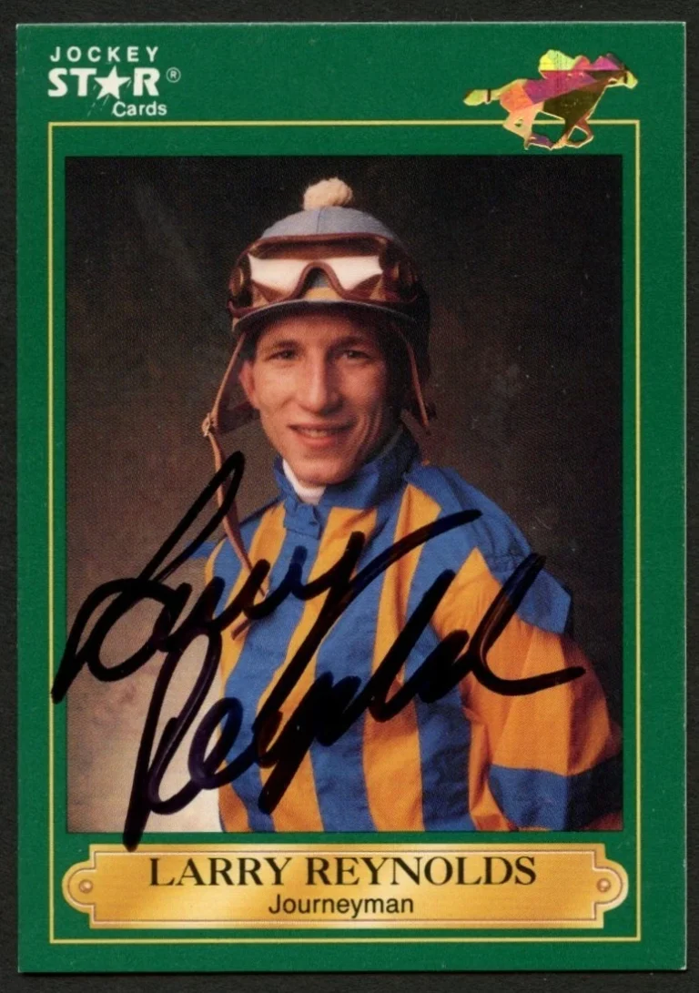 Larry Reynolds #165 signed autograph auto 1991 Horse Jockey Star Trading Card