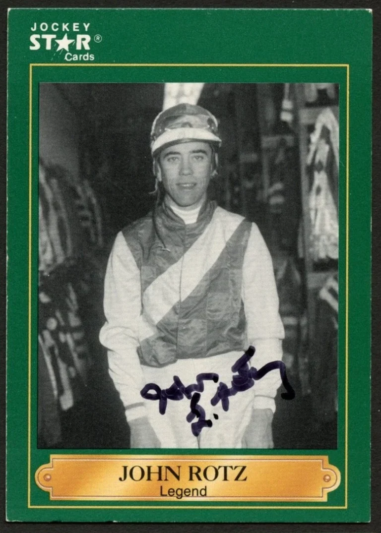 John Rotz #20 signed autograph auto 1991 Horse Jockey Star Trading Card