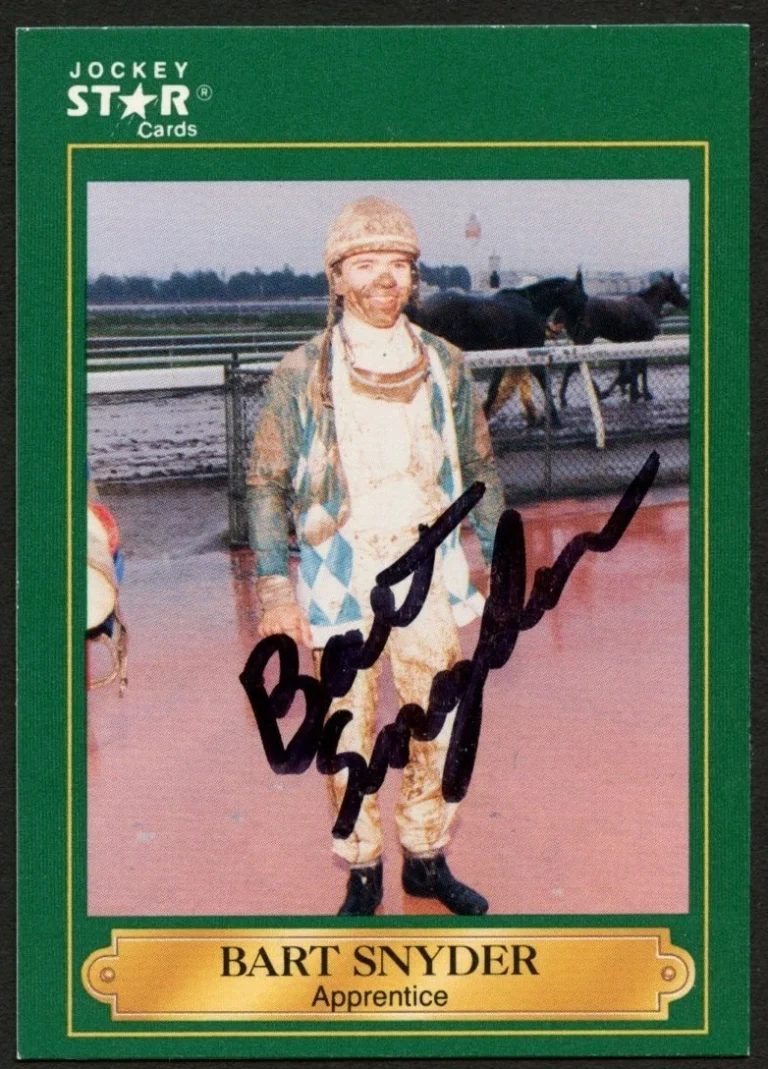 Bart Snyder #183 signed autograph auto 1991 Horse Jockey Star Trading Card