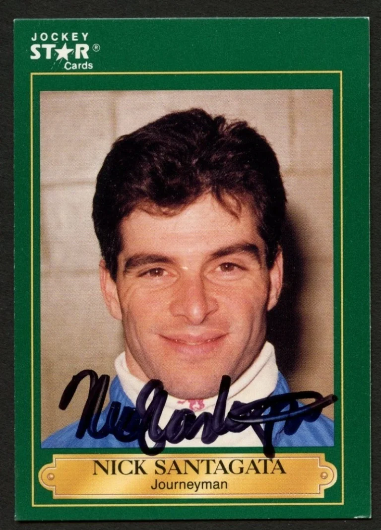 Nick Santagata #174 signed autograph auto 1991 Horse Jockey Star Trading Card