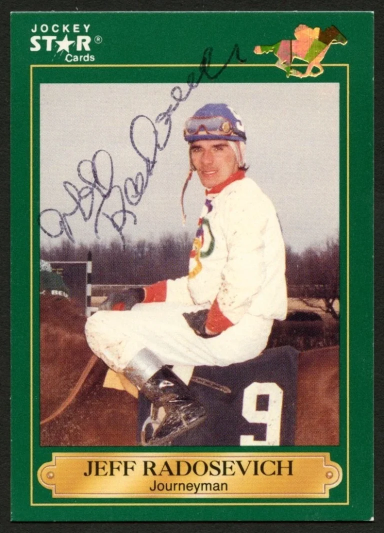 Jeff Radosevich #163 signed autograph auto 1991 Horse Jockey Star Trading Card