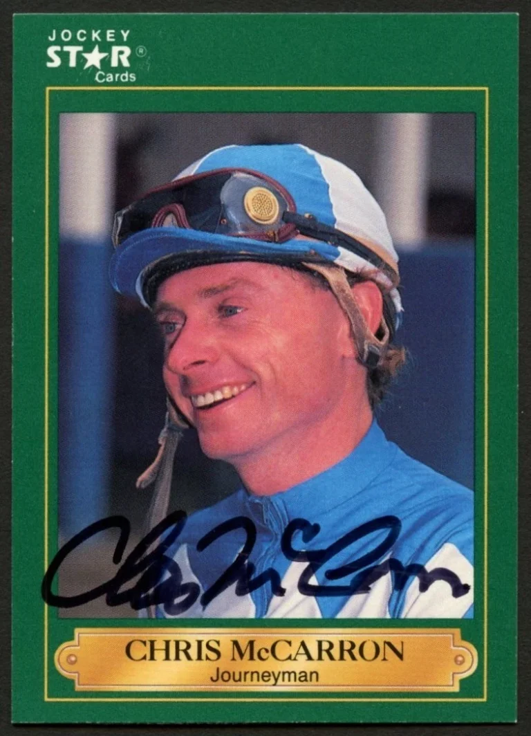 Chris McCarron #137 signed autograph auto 1991 Horse Jockey Star Trading Card