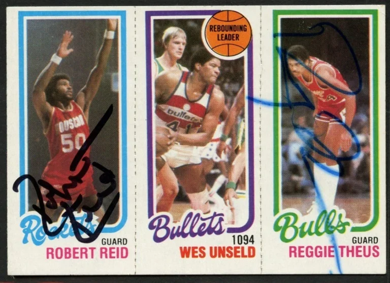 Robert Reid & Reggie Theus signed autograph 1980-81 Topps Basketball Card