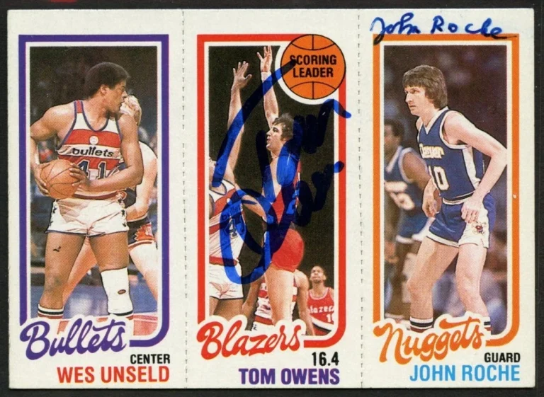 Tom Owens & John Roche signed autograph 1980-81 Topps Basketball Trading Card