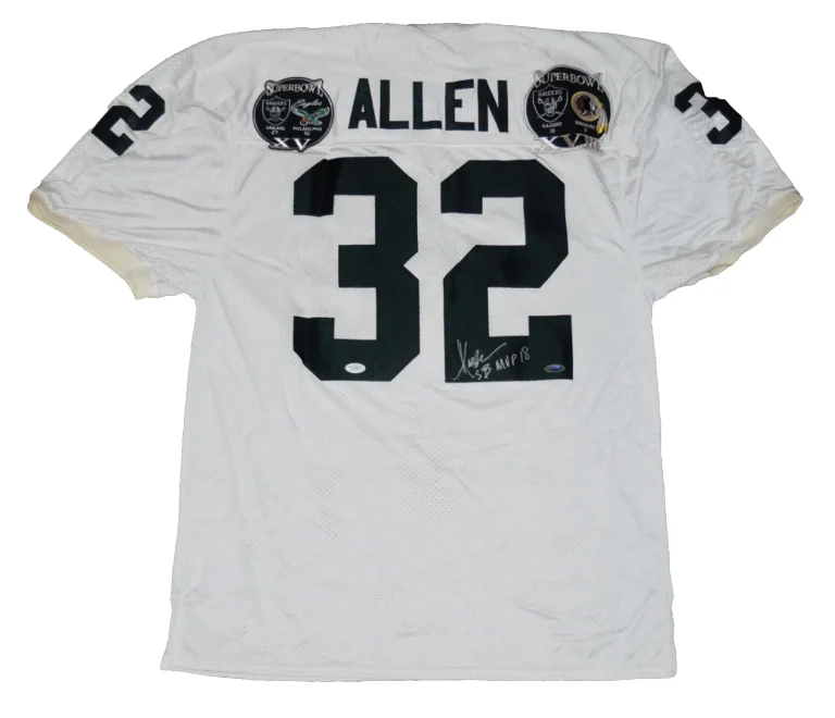 MARCUS ALLEN AUTOGRAPHED CUSTOM JERSEY (LOS ANGELES RAIDERS) - JSA COA!