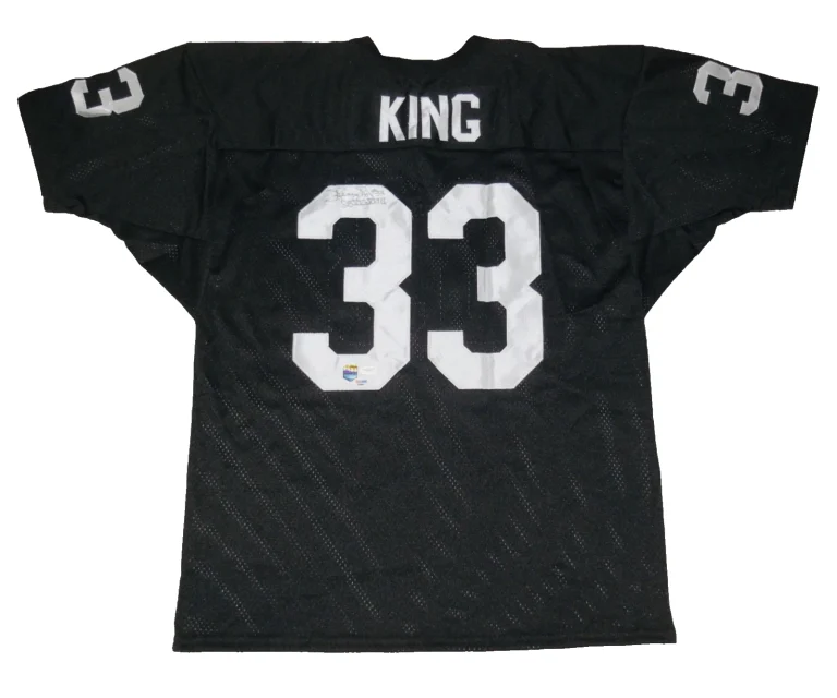 KENNY KING AUTOGRAPHED CUSTOM JERSEY (LOS ANGELES RAIDERS) - JSA COA!
