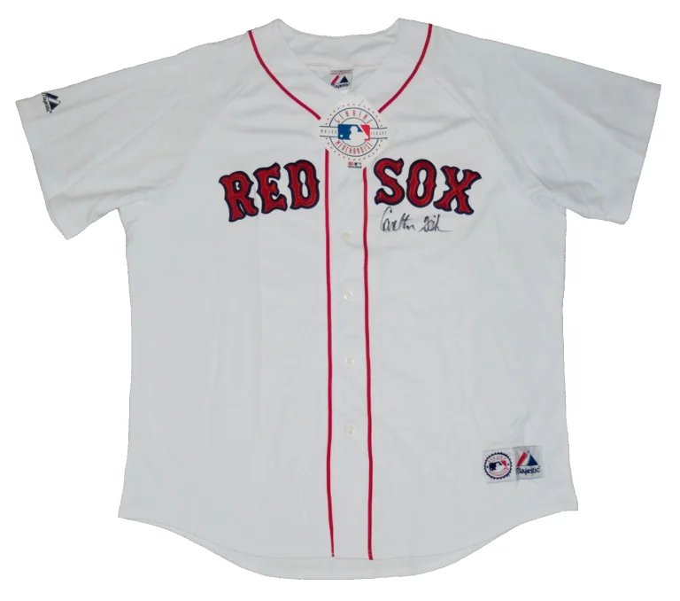 CARLTON FISK AUTOGRAPHED JERSEY (BOSTON RED SOX) - 2000 HALL OF FAME!