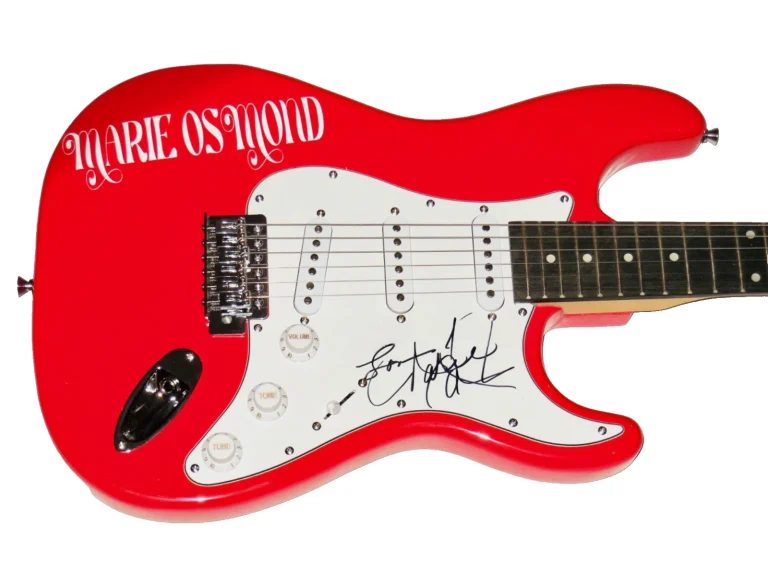 MARIE OSMOND AUTOGRAPHED ELECTRIC GUITAR (DONNY & MARIE) - W/ COA!