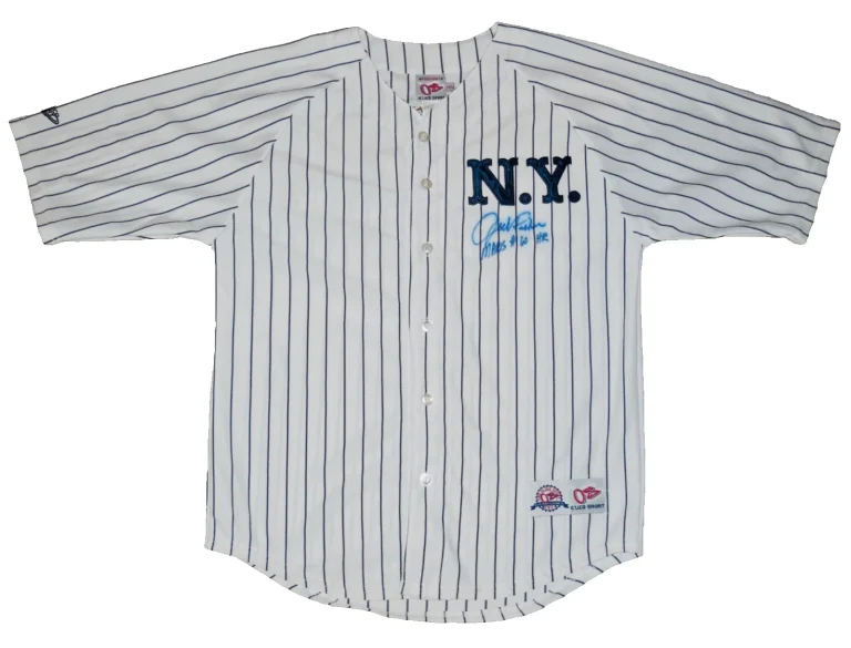 JACK FISHER AUTOGRAPHED JERSEY (NEW YORK YANKEES) - ROGER MARIS #60 HOMERUN!