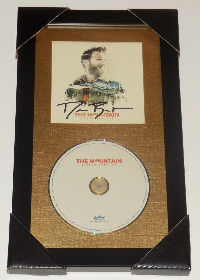 DIERKS BENTLEY AUTOGRAPHED CD COVER (FRAMED & MATTED) - W/ COA! - THE MOUNTAIN!
