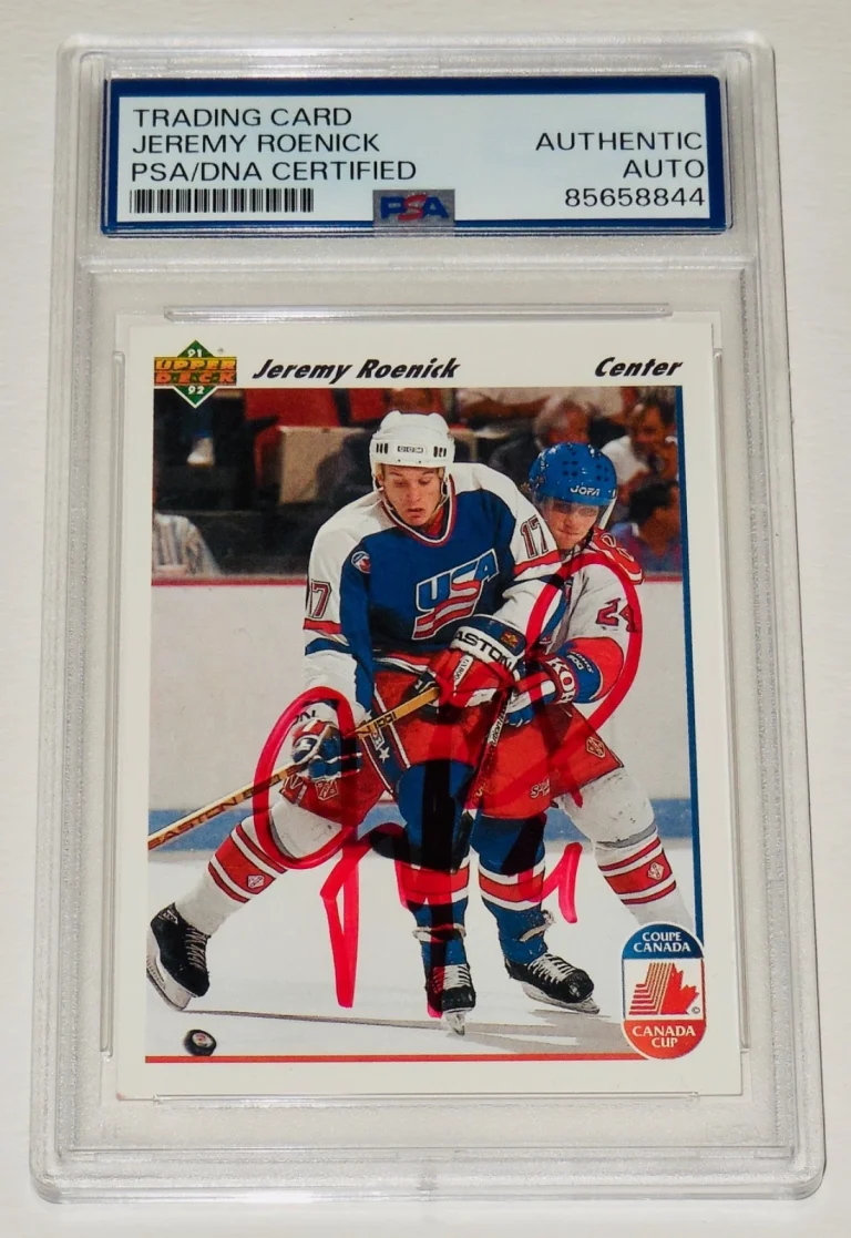 JEREMY ROENICK AUTOGRAPHED 1991-92 UPPER DECK #36 HOCKEY CARD - PSA DNA!
