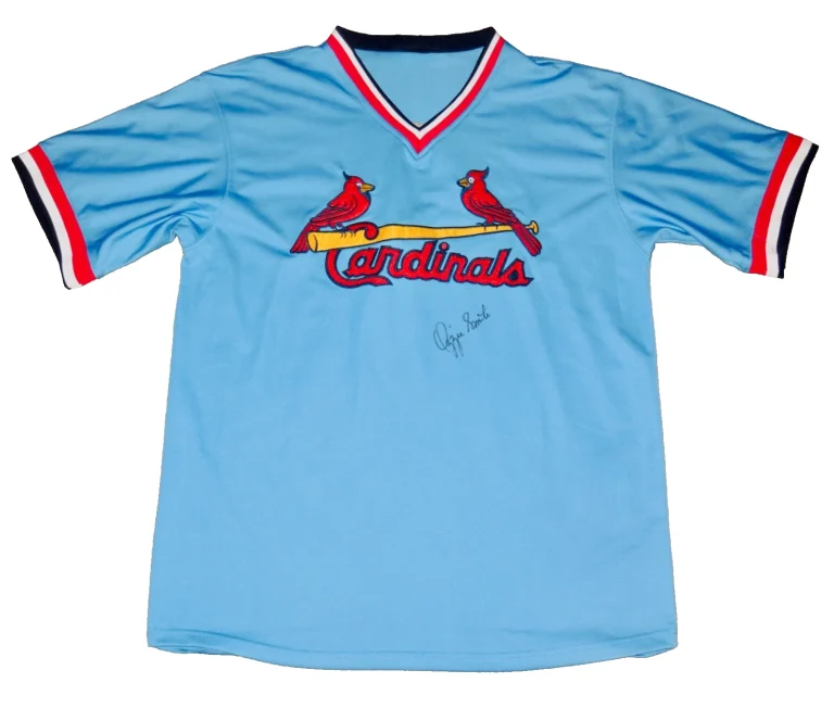 OZZIE SMITH AUTOGRAPHED CUSTOM JERSEY (ST. LOUIS CARDINALS) - 2002 HALL OF FAME!