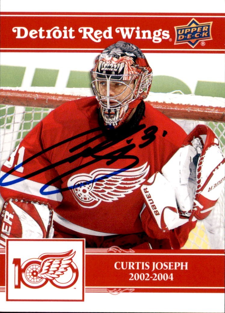 Curtis Joseph Signed 2025/26 Upper Deck Detroit Red Wings Centennial Card #50