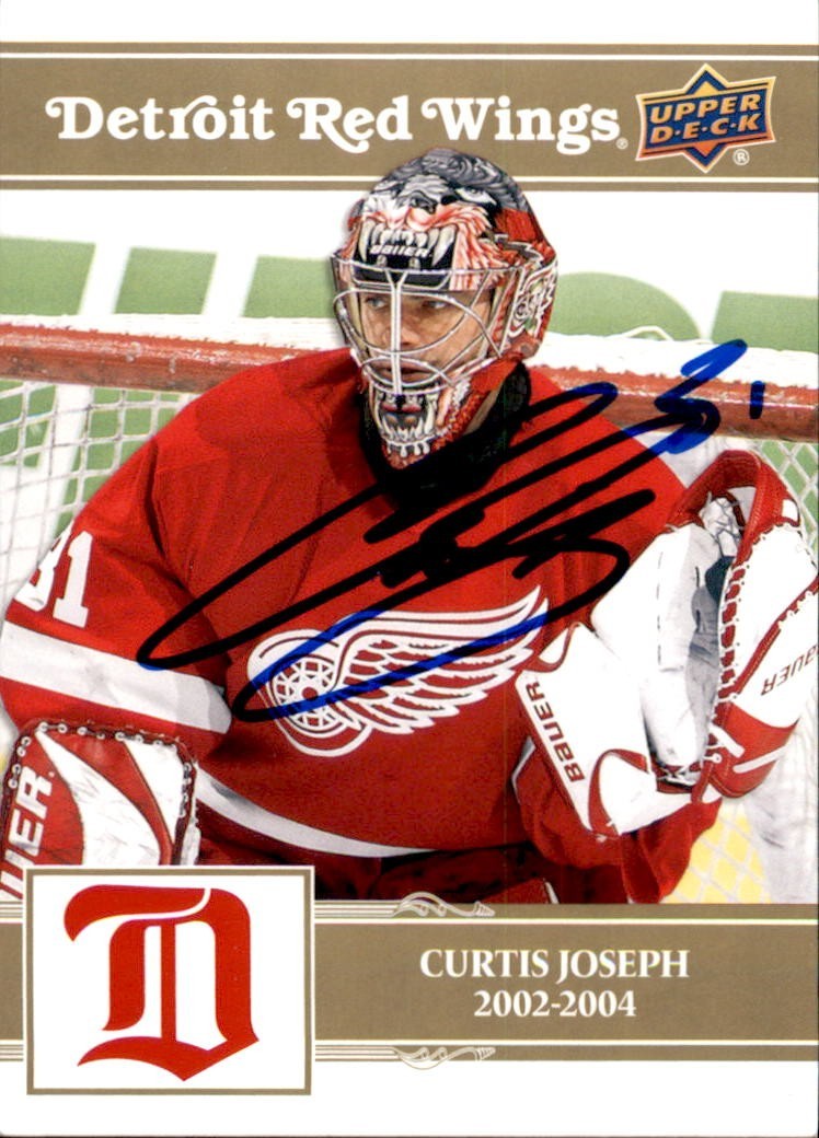 Curtis Joseph Signed 2025/26 Upper Deck Red Wings Centennial Gold Card #50