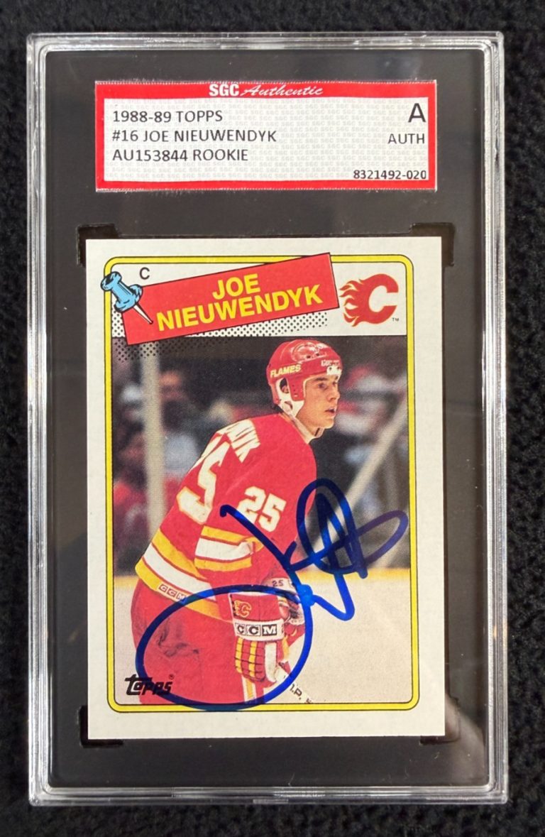 Joe Nieuwendyk Signed 1988/89 Topps Rookie Card #16 SGC AUTHENTICATED