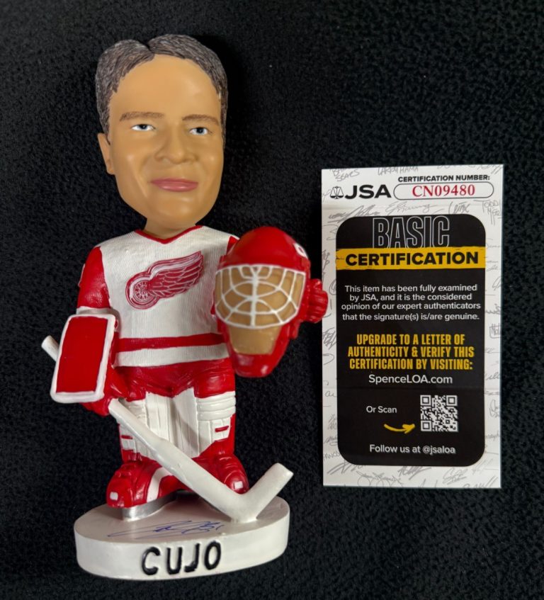 Curtis Joseph Signed Detroit Red Wings Little Caesars Bobblehead Figure JSA COA