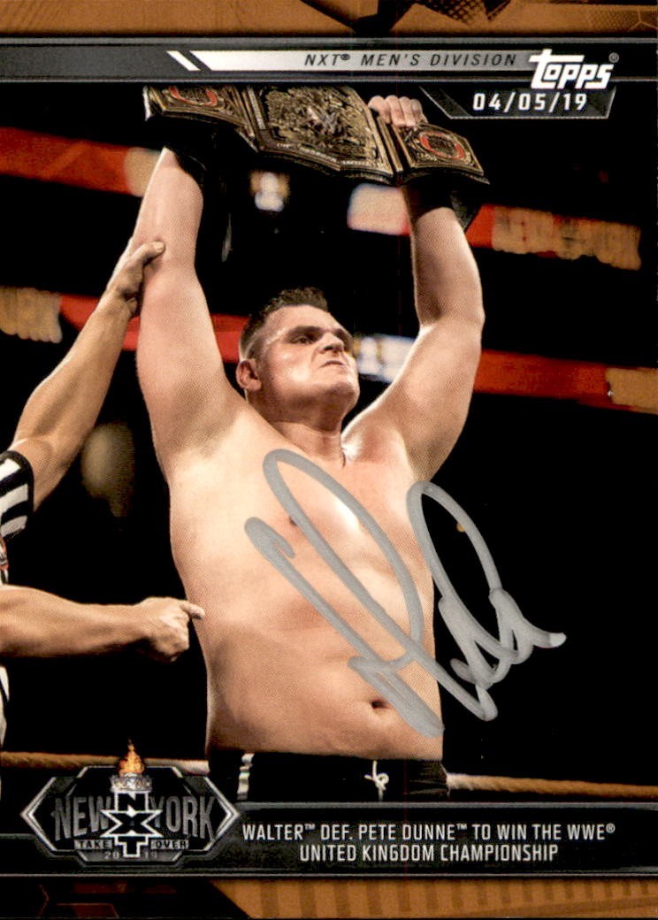 WALTER Signed 2019 Topps WWE NXT UK Bronze Card #88 GUNTHER