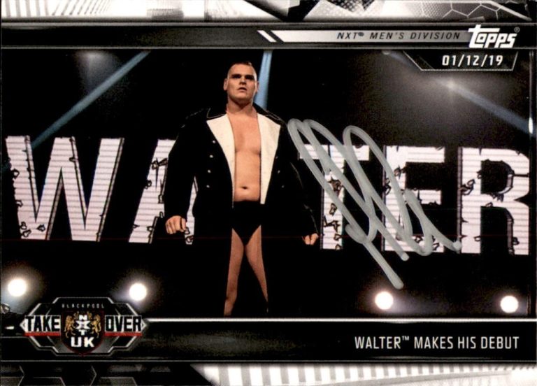 WALTER Signed 2019 Topps WWE NXT UK Card #70 GUNTHER
