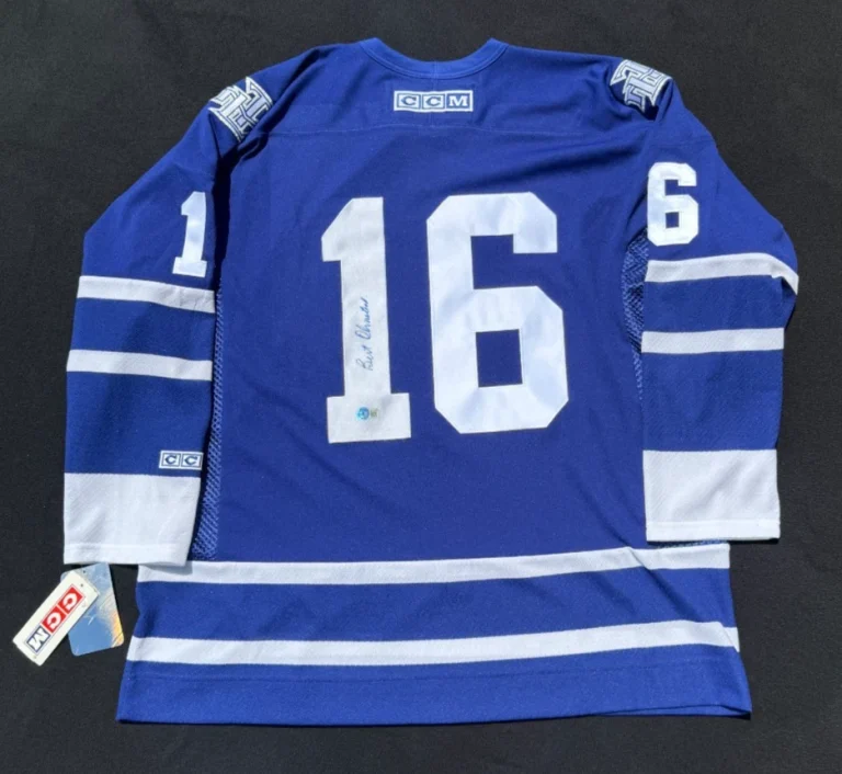 Bert Olmstead Signed Toronto Maple Leafs CCM XL Jersey NWT Beckett COA