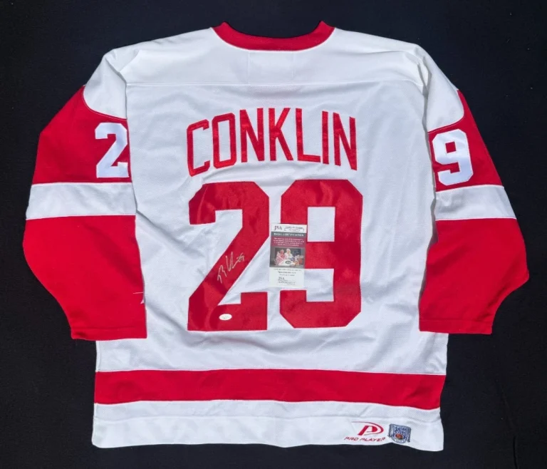 Ty Conklin Signed Detroit Red Wings Pro Player XXL Jersey NWOT JSA COA