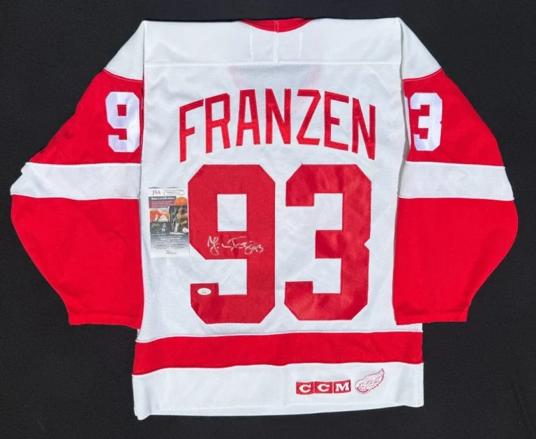 Johan Franzen Signed Detroit Red Wings 2008 Stanley Cup CCM M Jersey JSA COA