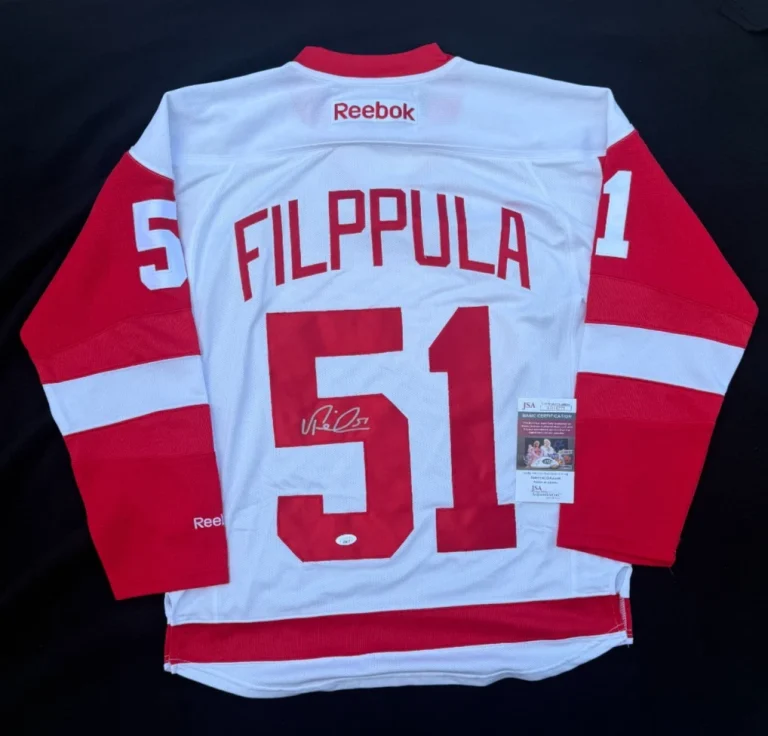Valtteri Filppula Signed Detroit Red Wings 2008 Stanley Cup Reebok M Jersey JSA