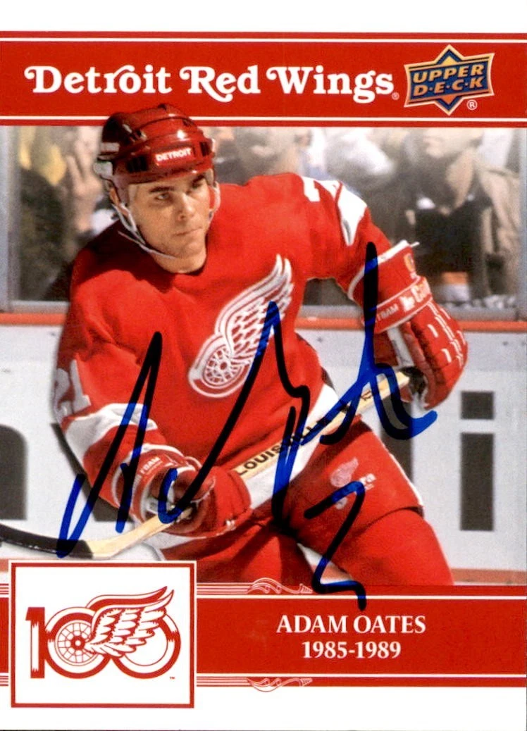 Adam Oates Signed 2025/26 Upper Deck Detroit Red Wings Centennial Card #99
