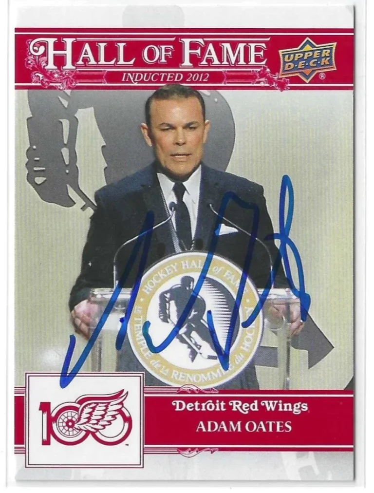 Adam Oates Signed 2025/26 UD Red Wings HOF Hall Of Fame Centennial Card #131