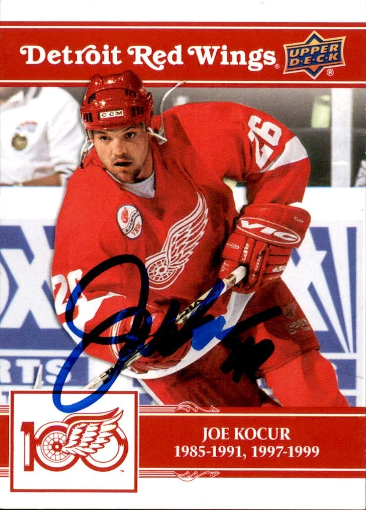 Joe Kocur Signed 2025/26 Upper Deck Detroit Red Wings Centennial Card #81