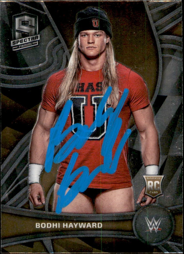 Brady Booker Signed Bodhi Hayward 2022 Panini Chronicles WWE NXT Card #380