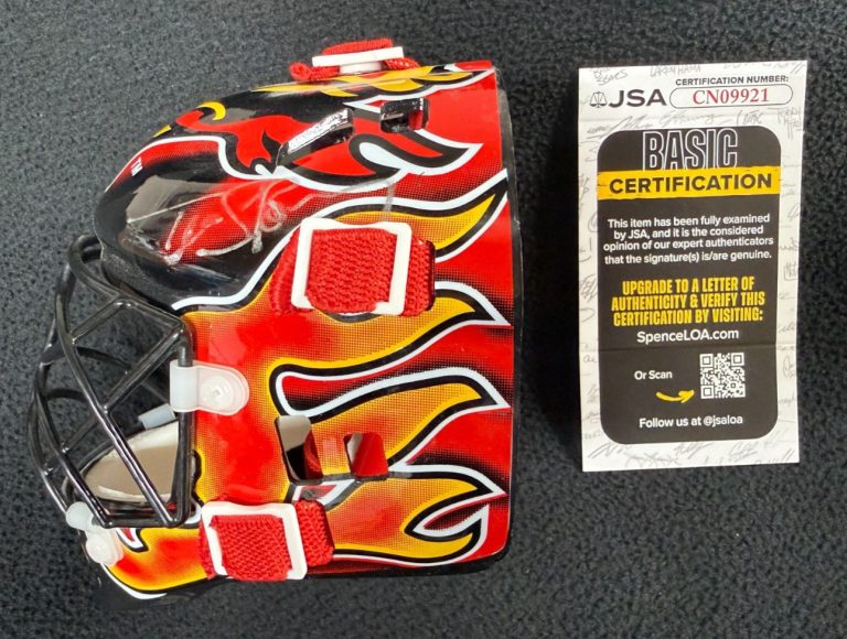 Roman Turek Signed Calgary Flames Mini Goalie Mask JSA COA