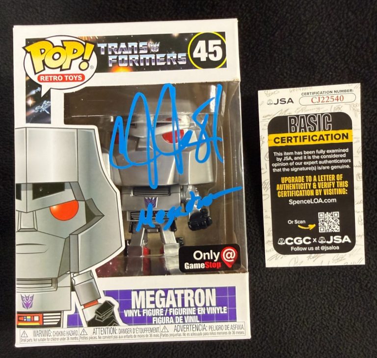 Calvin Johnson Detroit Lions Signed Megatron Funko Pop Figure #45 JSA COA