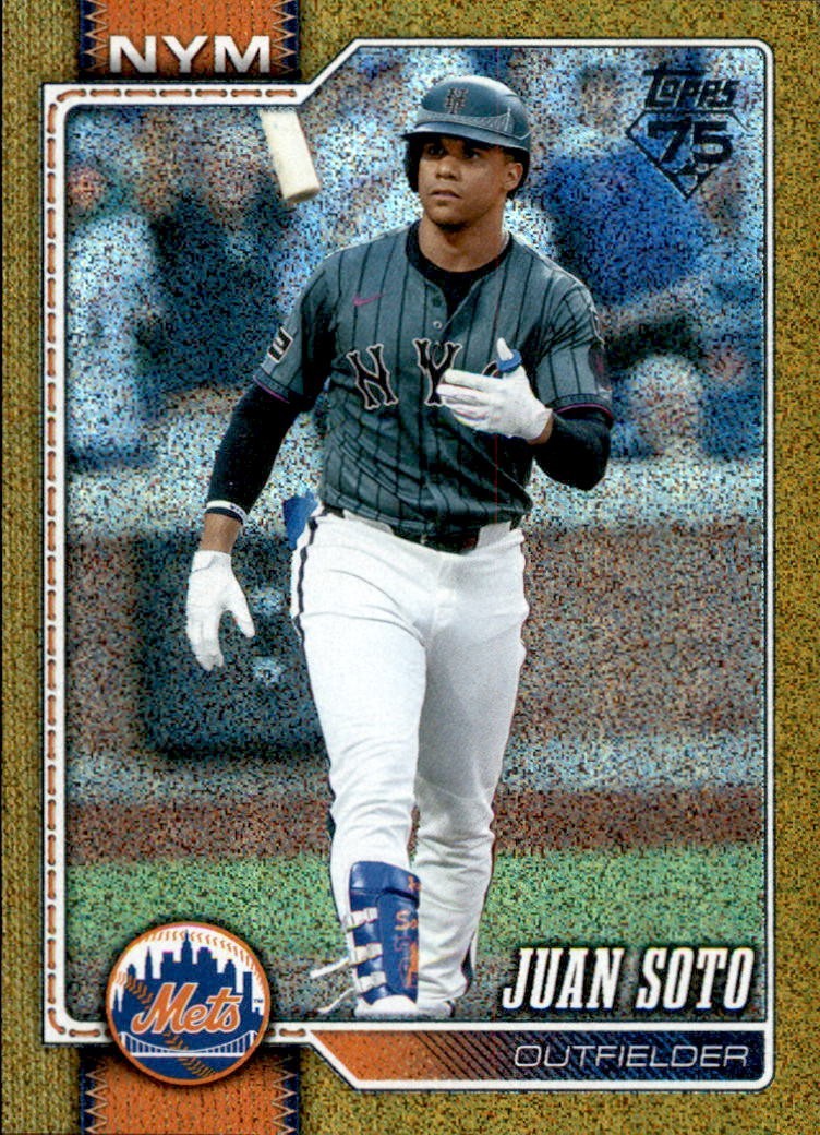 Juan Soto 2026 Topps 75 Sand Glitter Gold Card #600 10/50 New York Mets