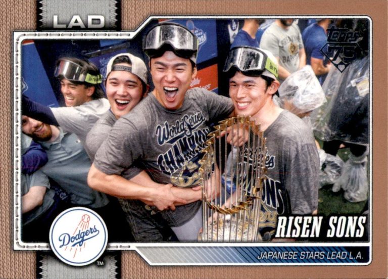 Risen Sons 2026 Topps 75 Japanese Stars Gold Card #642 1268/2026 Dodgers