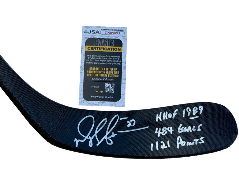 Darryl Sittler Signed 3x Inscribed Toronto Maple Leafs Stick JSA COA