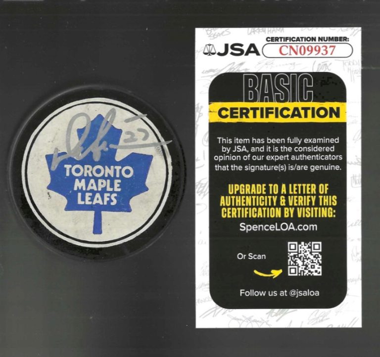 Darryl Sittler Signed Toronto Maple Leafs Vintage Puck JSA COA