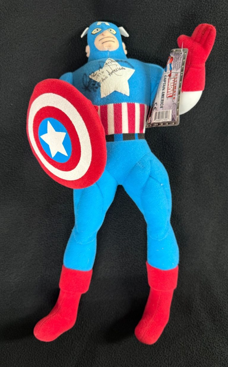 Rick Monday Signed Chicago Cubs Captain America Plush Toy Beckett COA