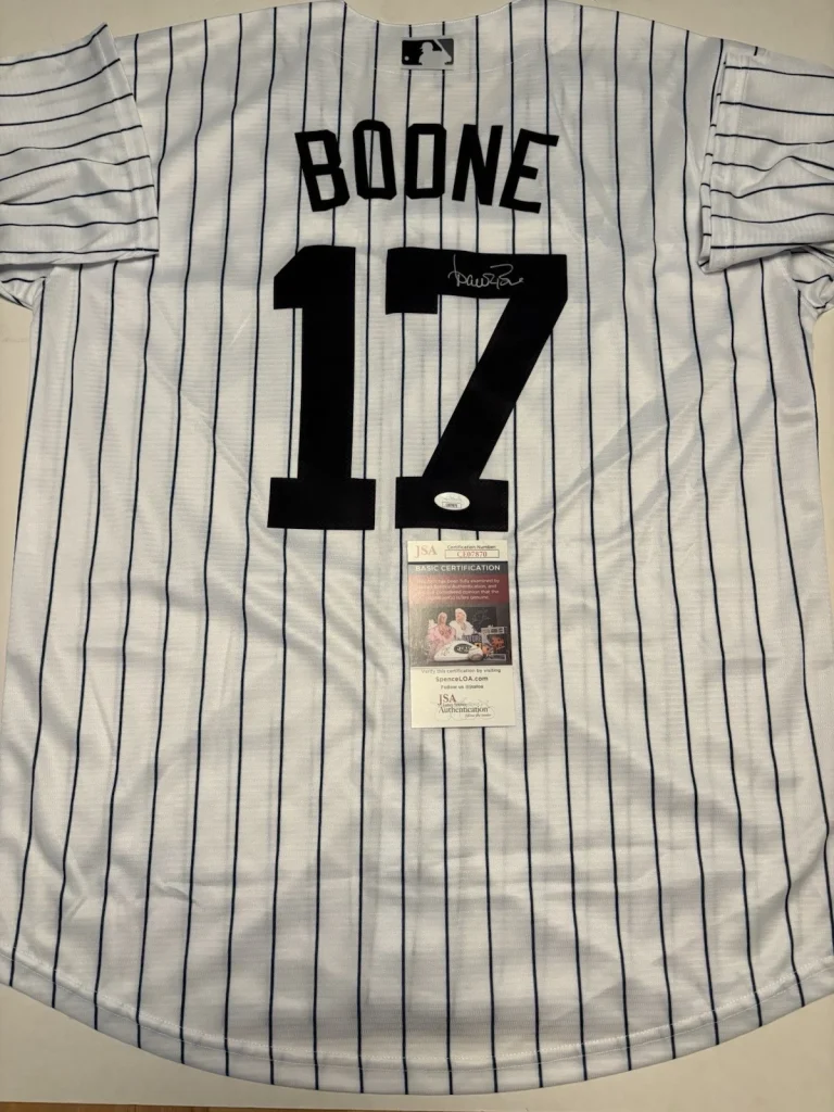 AARON BOONE SIGNED #19 NEW YORK YANKEES  JERSEY AUTOGRAPHED JSA COA