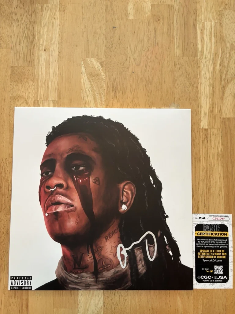 YOUNG THUG THUGGER RAPPER SLIME AUTOGRAPHED SLIME SEASON 3 VINYL  JSA COA