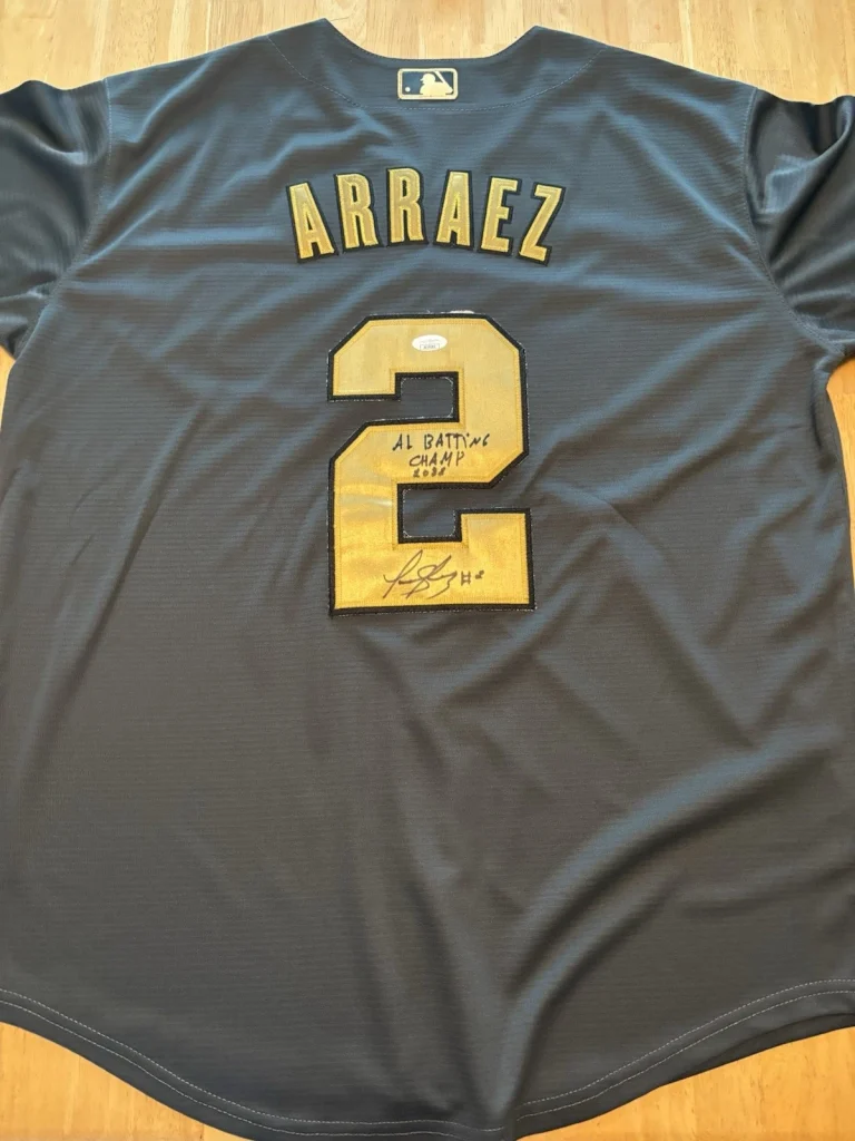 Luis Arraez Signed Autographed Minnesota Twins Jersey With Inscription. Jsa Coa