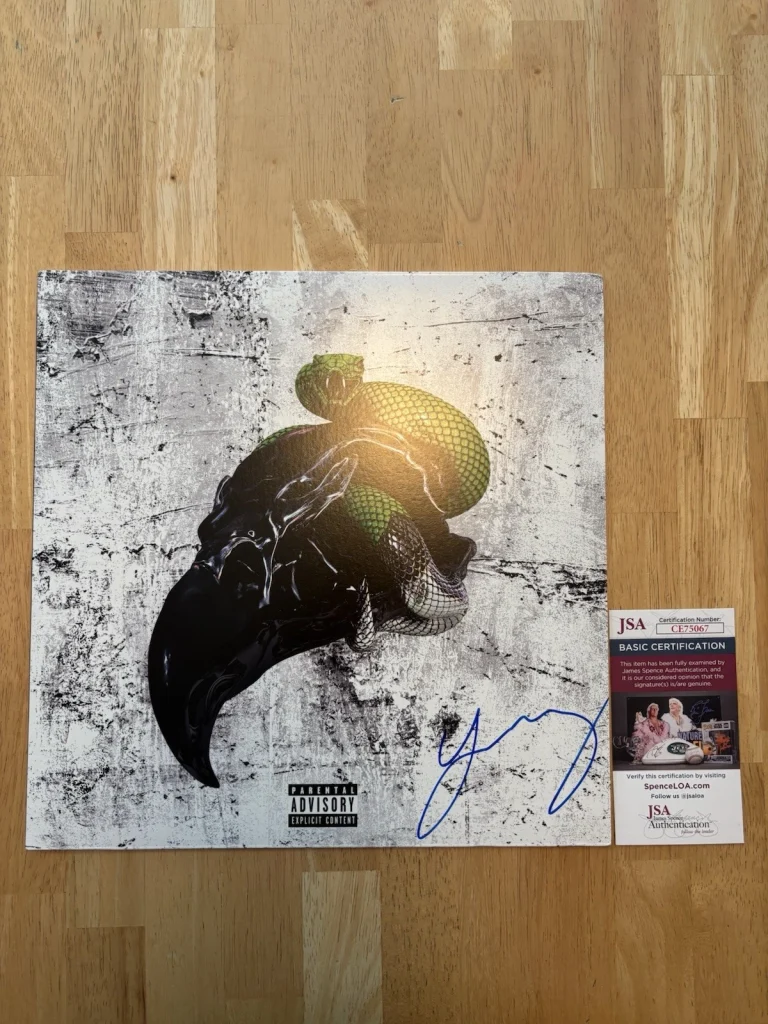 YOUNG THUG THUGGER RAPPER SLIME AUTOGRAPHED SUPER SLIMEY VINYL  JSA COA