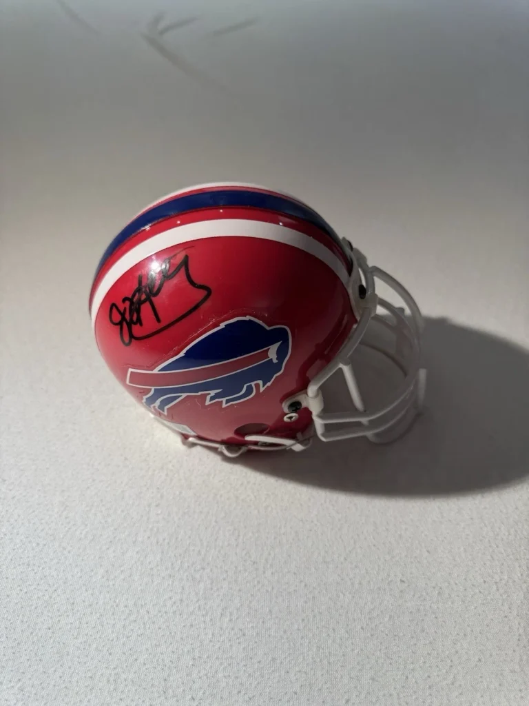 Jim Kelly Buffalo Bills Signed Mini Helmet Hurricanes Beckett BAS COA
