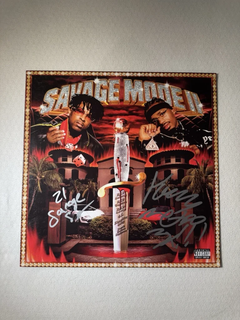 21 Savage Metro Boomin Dual Signed SAVAGE MODE II Vinyl Album Beckett COA