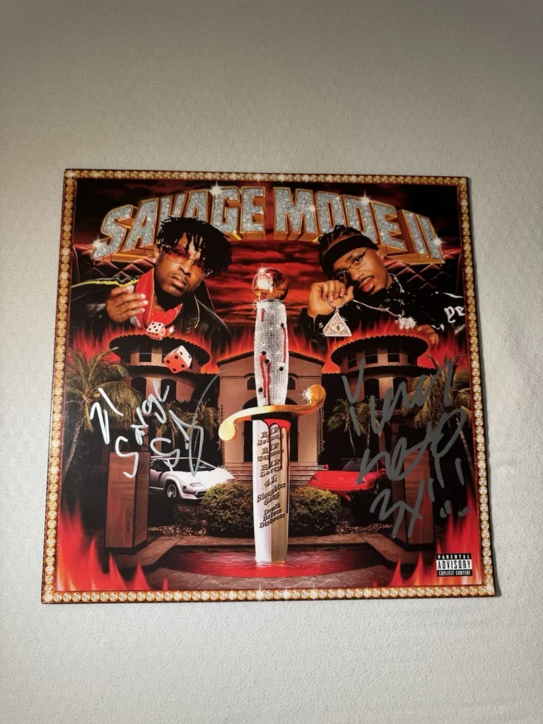 21 Savage Metro Boomin Dual Signed SAVAGE MODE II Vinyl Album Beckett COA