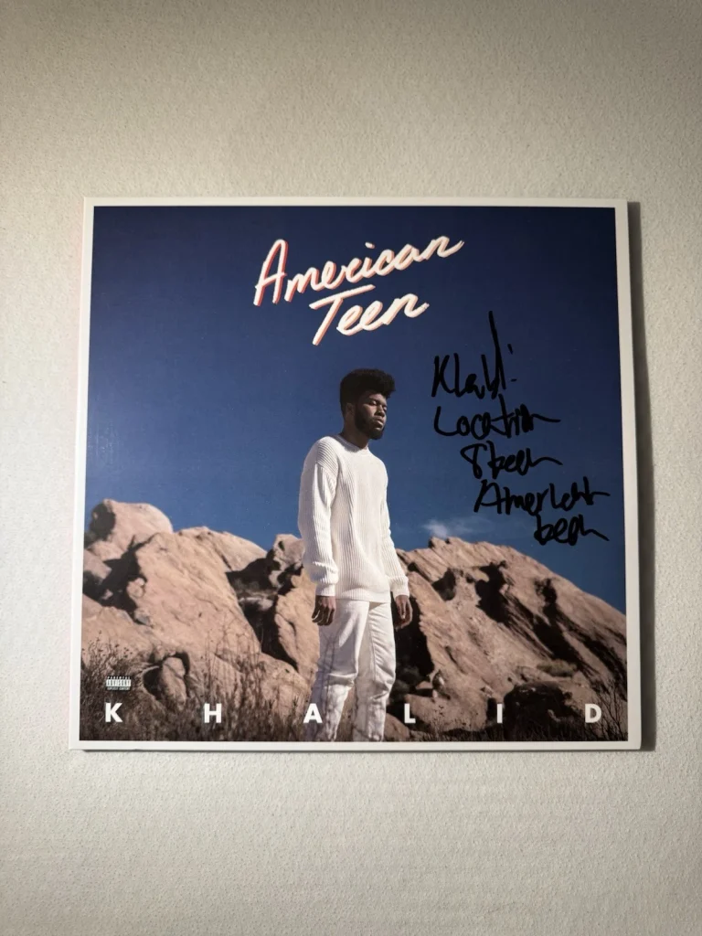 Khalid American Teen Signed Vinyl Album Inscriptions. Beckett BAS COA