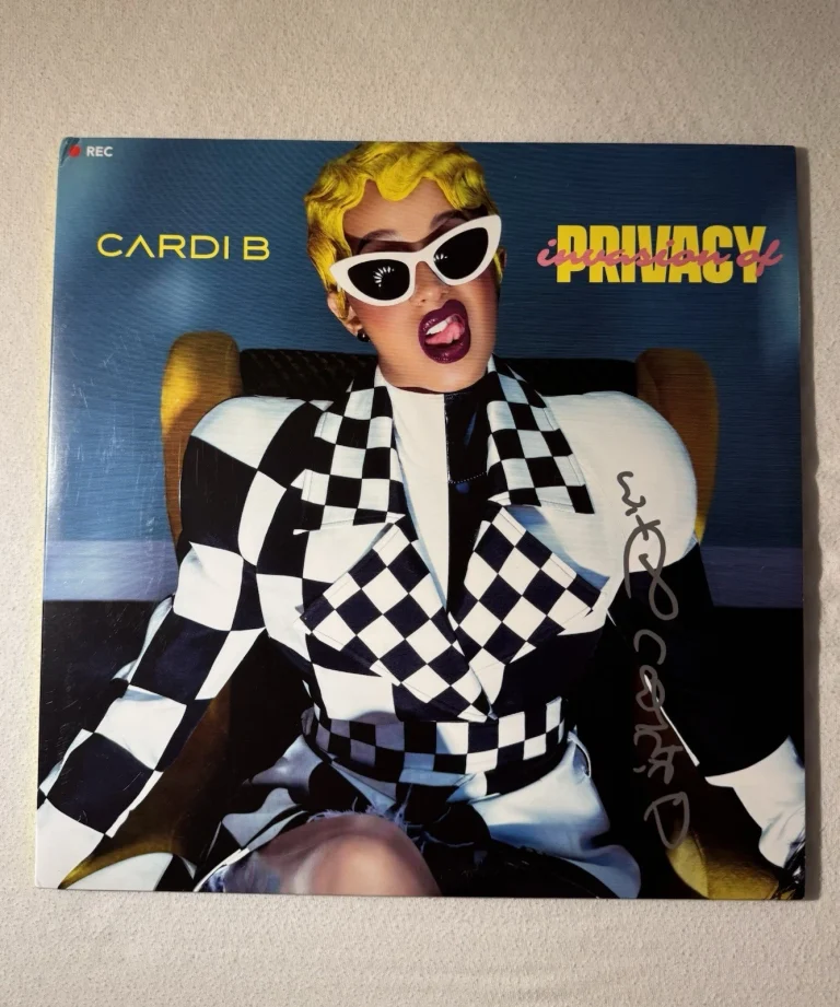Cardi B Invasion of Privacy Signed Vinyl LP Album Beckett BAS COA