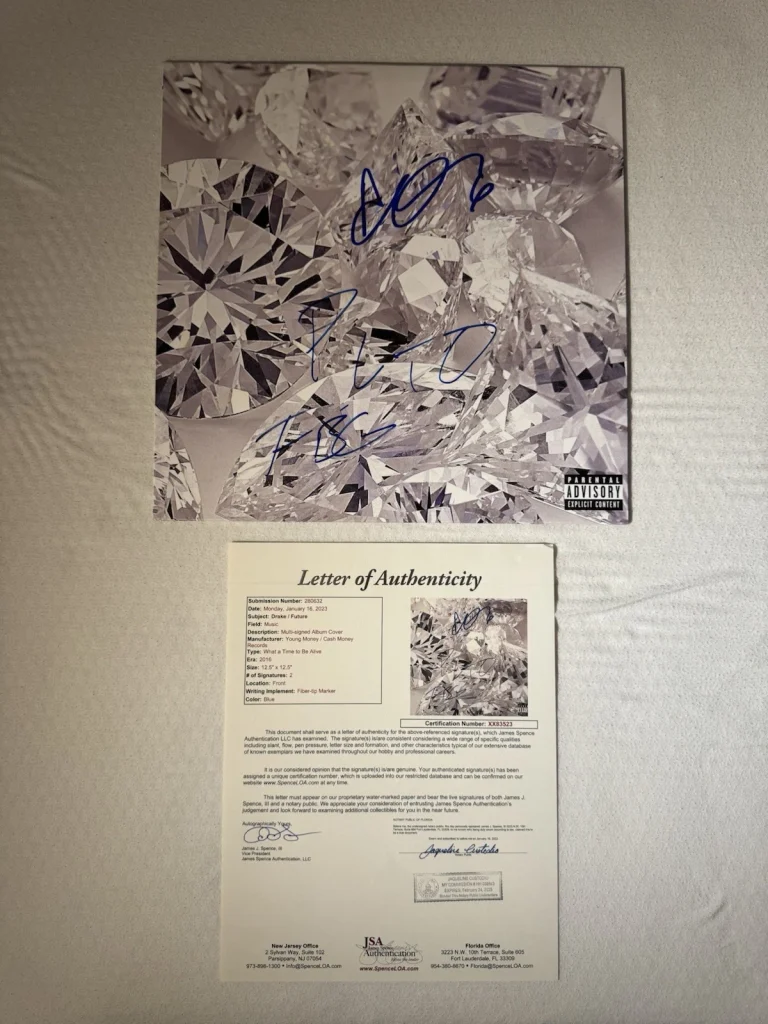 Drake Future “What a Time to be Alive” Signed Vinyl JSA LOA COA